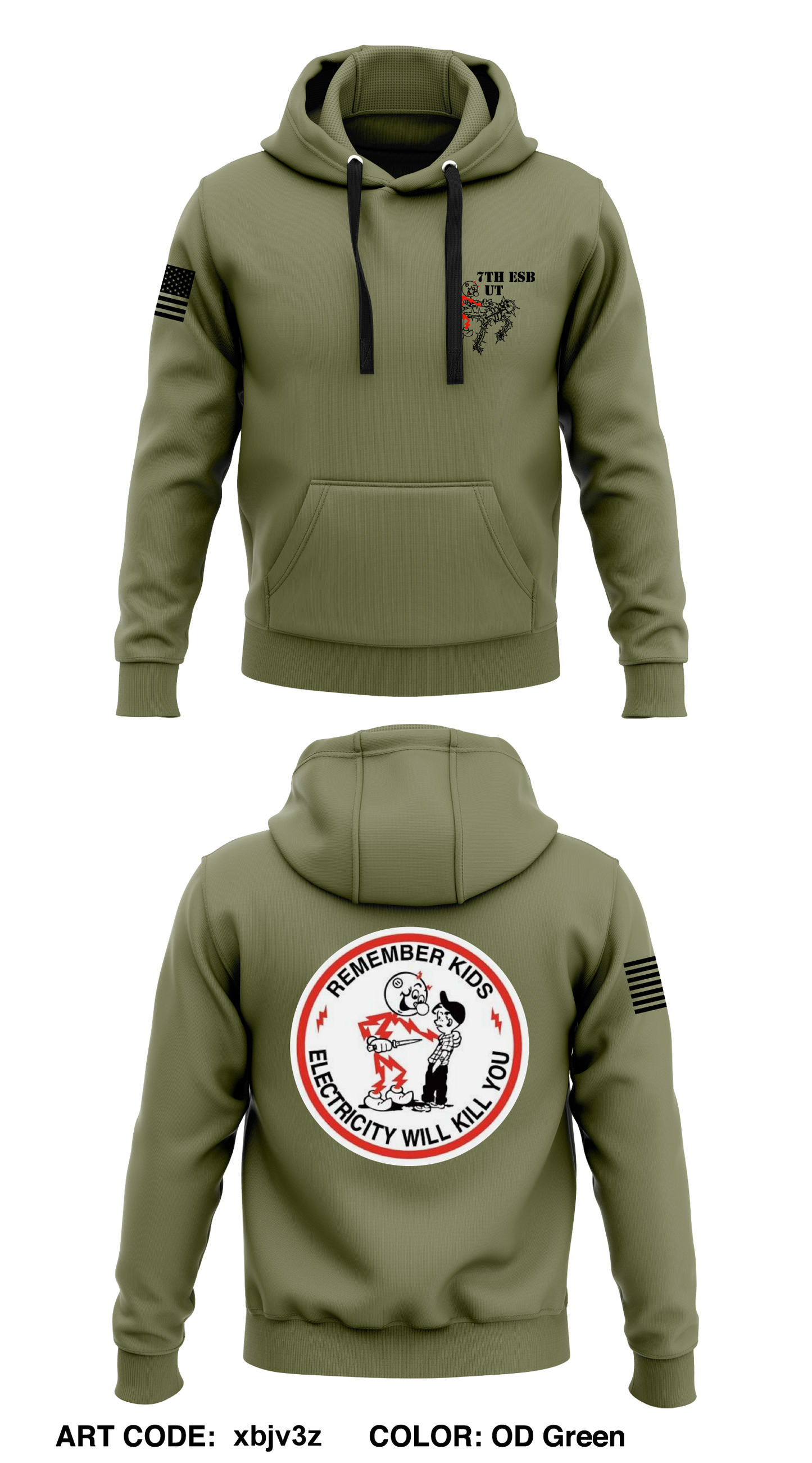 7th ESB UT  Core Men's Hooded Performance Sweatshirt - xbjv3z