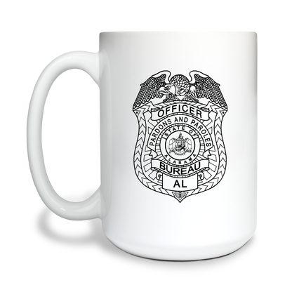 ALABAMA, Bureau of pardons and parole’s 15 oz White Ceramic Mug - sc2BbD