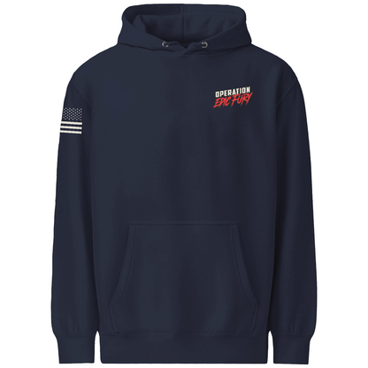 Operation Epic Fury Comfort Unisex Hooded Sweatshirt - Flag