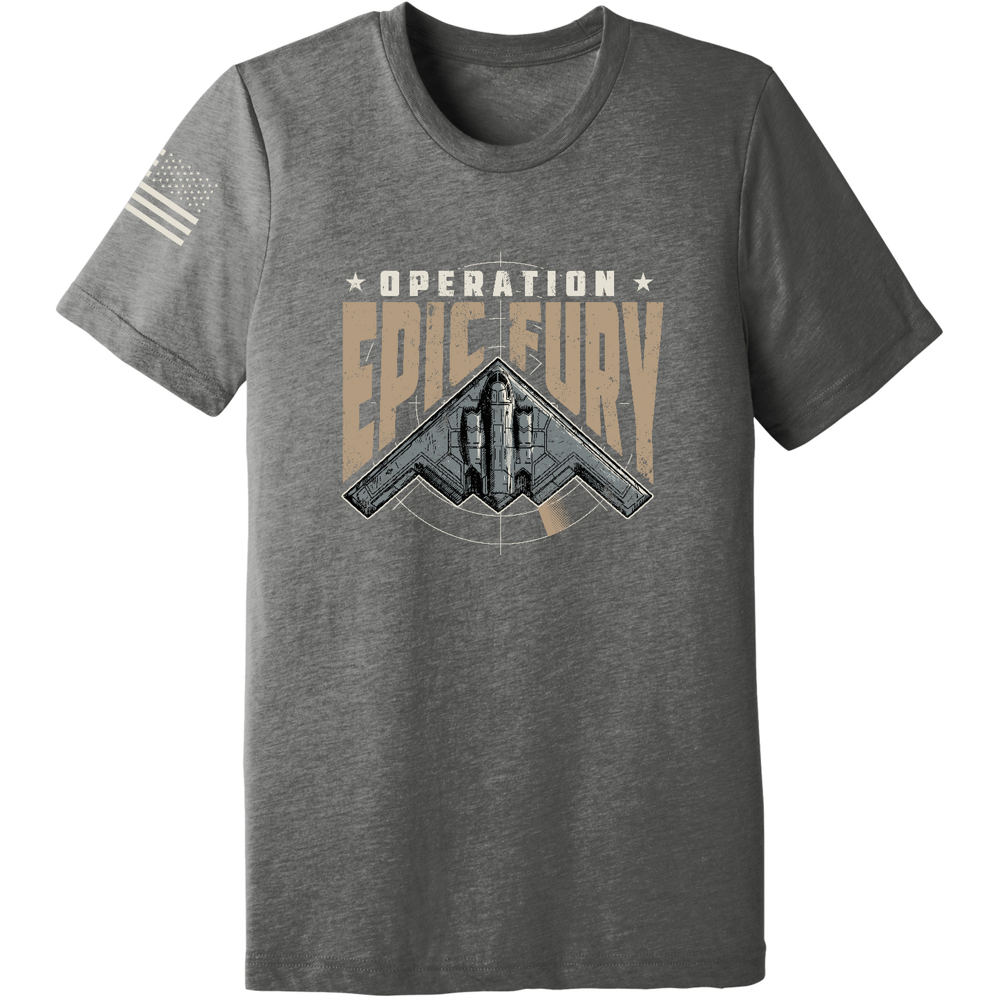 CUSTOM Operation Epic Fury Comfort Unisex Triblend SS Tee - Stealth