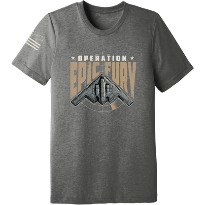 CUSTOM Operation Epic Fury Comfort Unisex Triblend SS Tee - Stealth