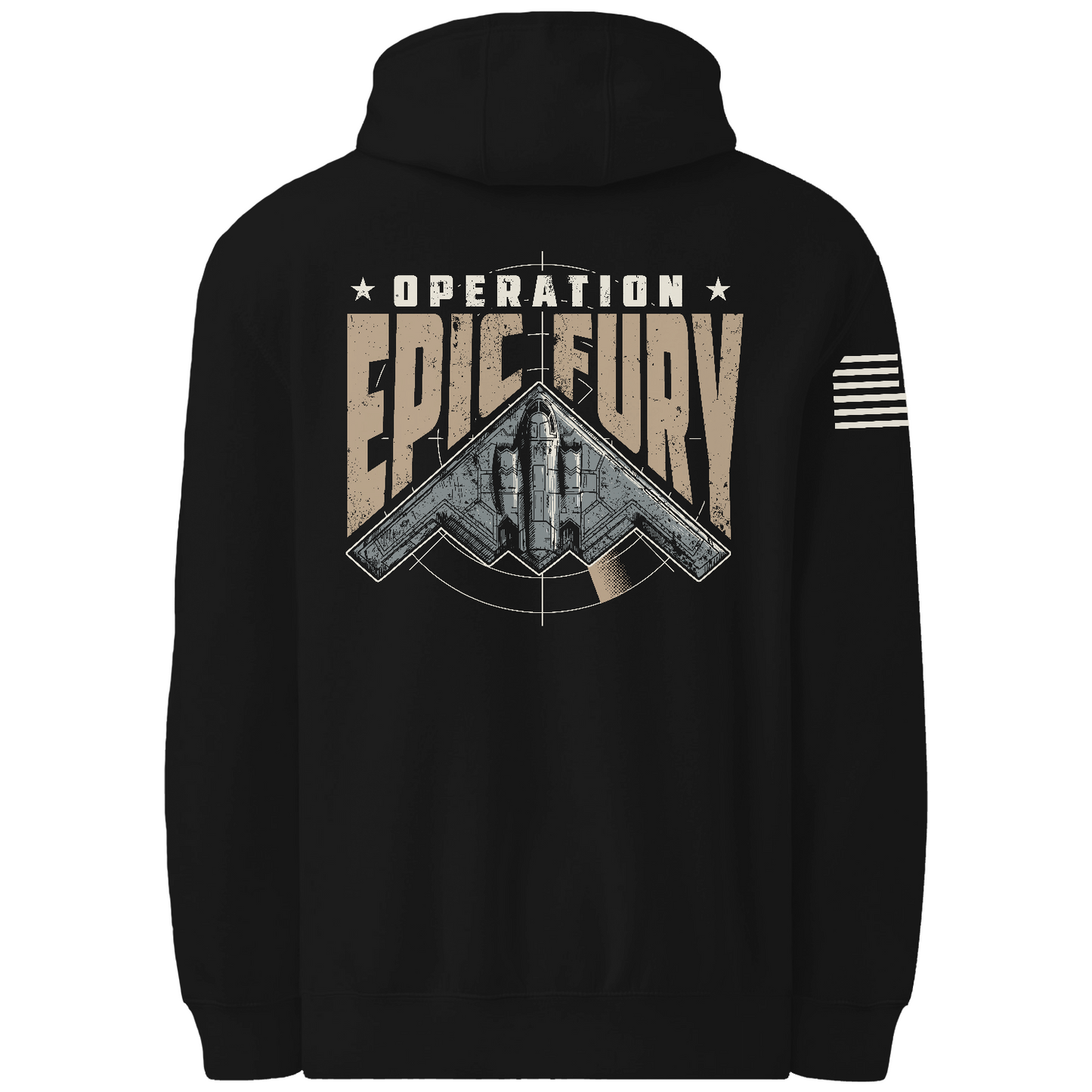 CUSTOM Operation Epic Fury Comfort Unisex Hooded Sweatshirt - Stealth