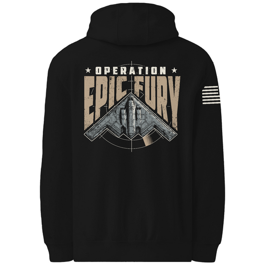 CUSTOM Operation Epic Fury Comfort Unisex Hooded Sweatshirt - Stealth
