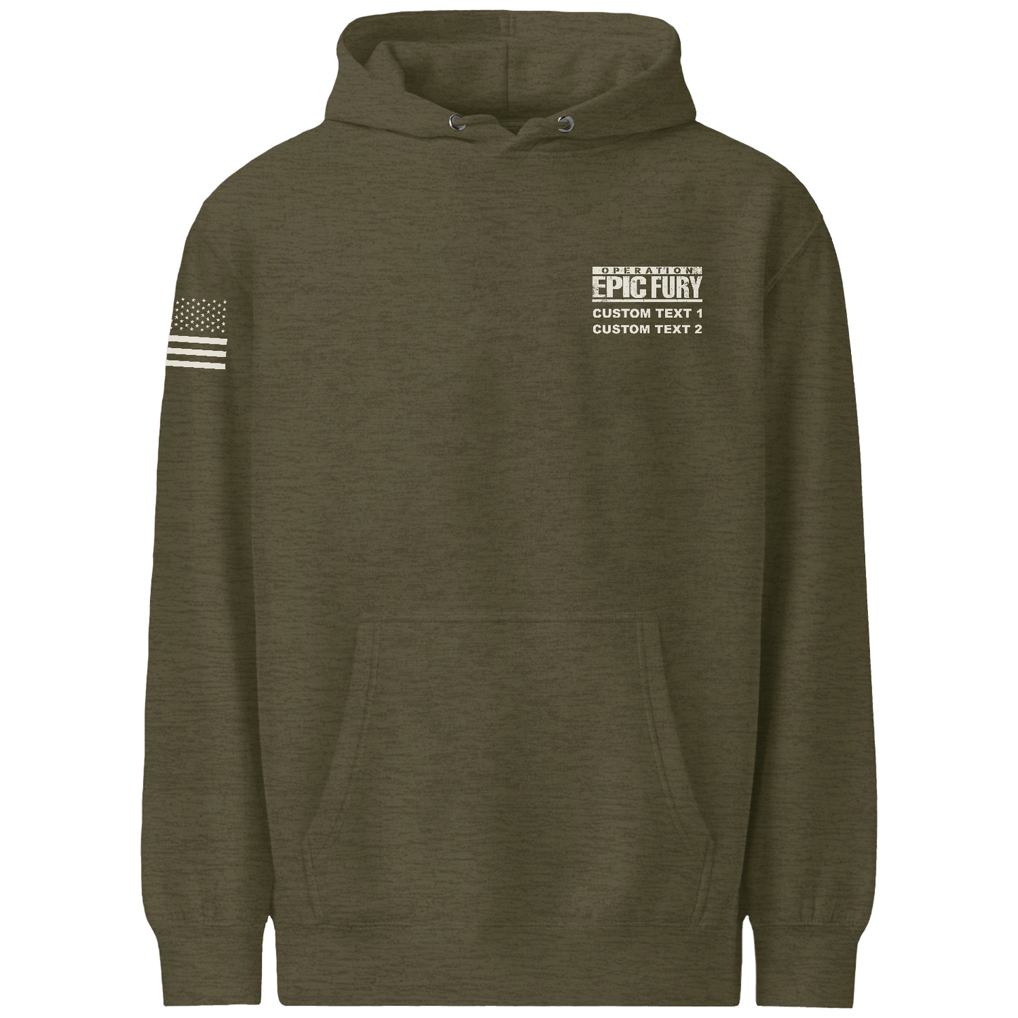 CUSTOM Operation Epic Fury Comfort Unisex Hooded Sweatshirt - Stealth