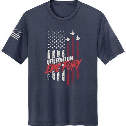CUSTOM Operation Epic Fury Hi-Tech SS Performance Tee - Flag