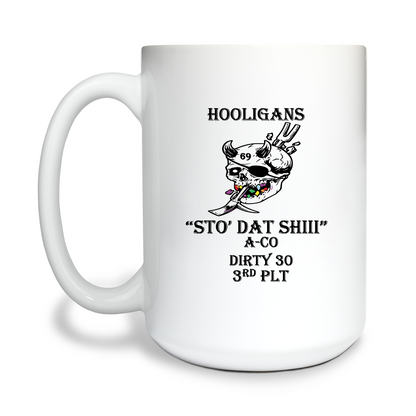 HOOLIGANS Store 1 15 oz White Ceramic Mug - TBM8Yf
