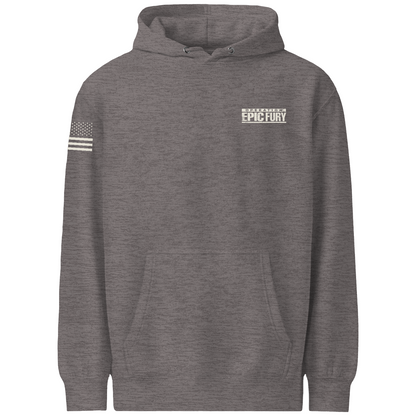 Operation Epic Fury Comfort Unisex Hooded Sweatshirt - Stealth