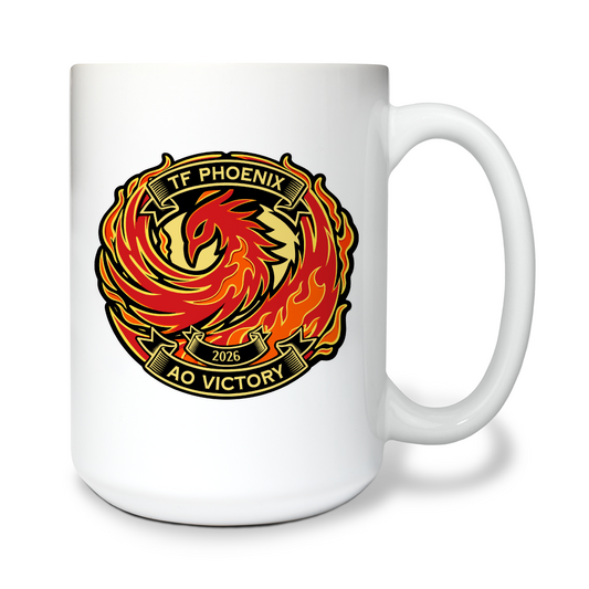 TF-Phoenix 15 oz White Ceramic Mug - HELVue