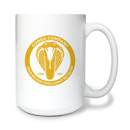 Charlie "Cobras" Company, 305th MI BN, 111th MI BDE 15 oz White Ceramic Mug - AWCgYb