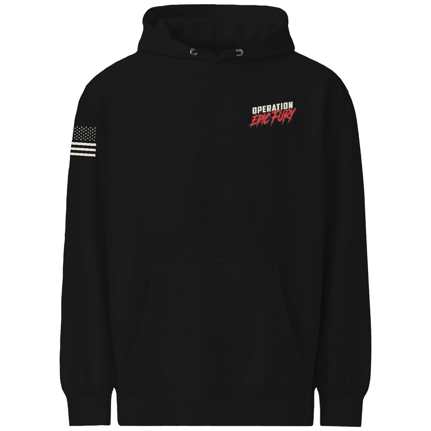 Operation Epic Fury Comfort Unisex Hooded Sweatshirt - Flag