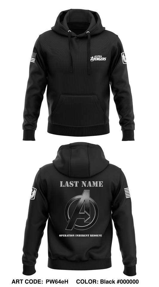 CUSTOM A Co 642D ASB  Core Men's Hooded Performance Sweatshirt - PW64eH