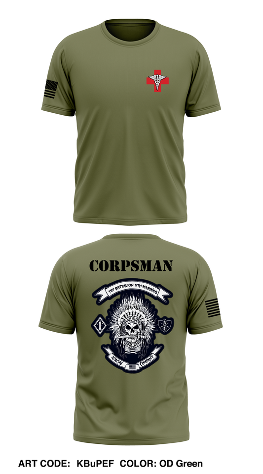 A Co, 1BN,5th marines Core Men's SS Performance Tee - KBuPEF