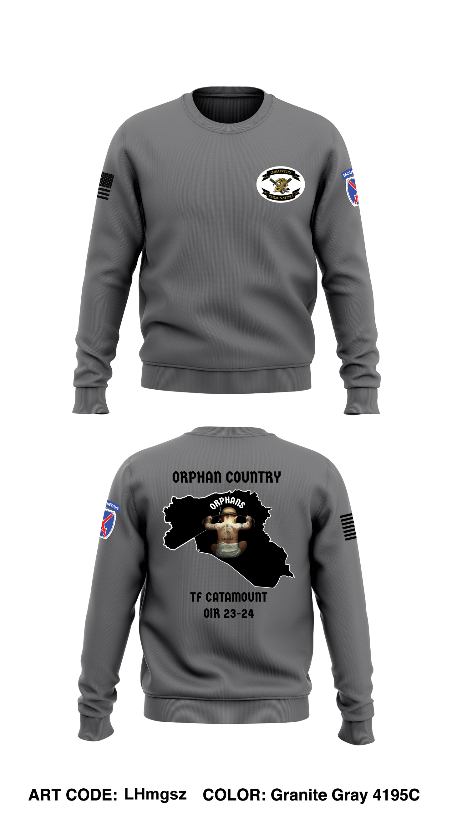 A Co 2-14 3rd Platoon Core Men's Crewneck Performance Sweatshirt - LHmgsz