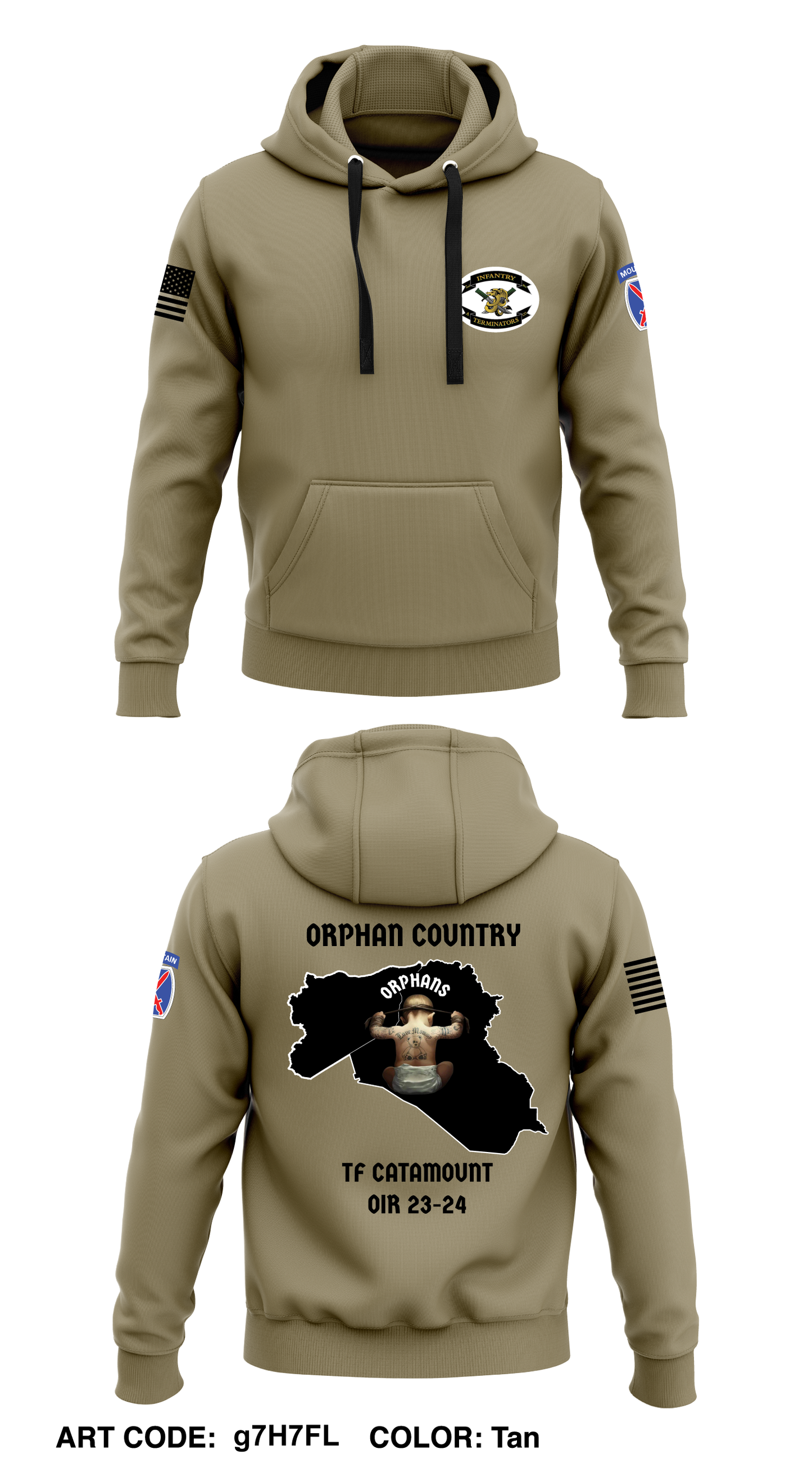 A Co 2-14 3rd Platoon  Core Men's Hooded Performance Sweatshirt - g7H7FL