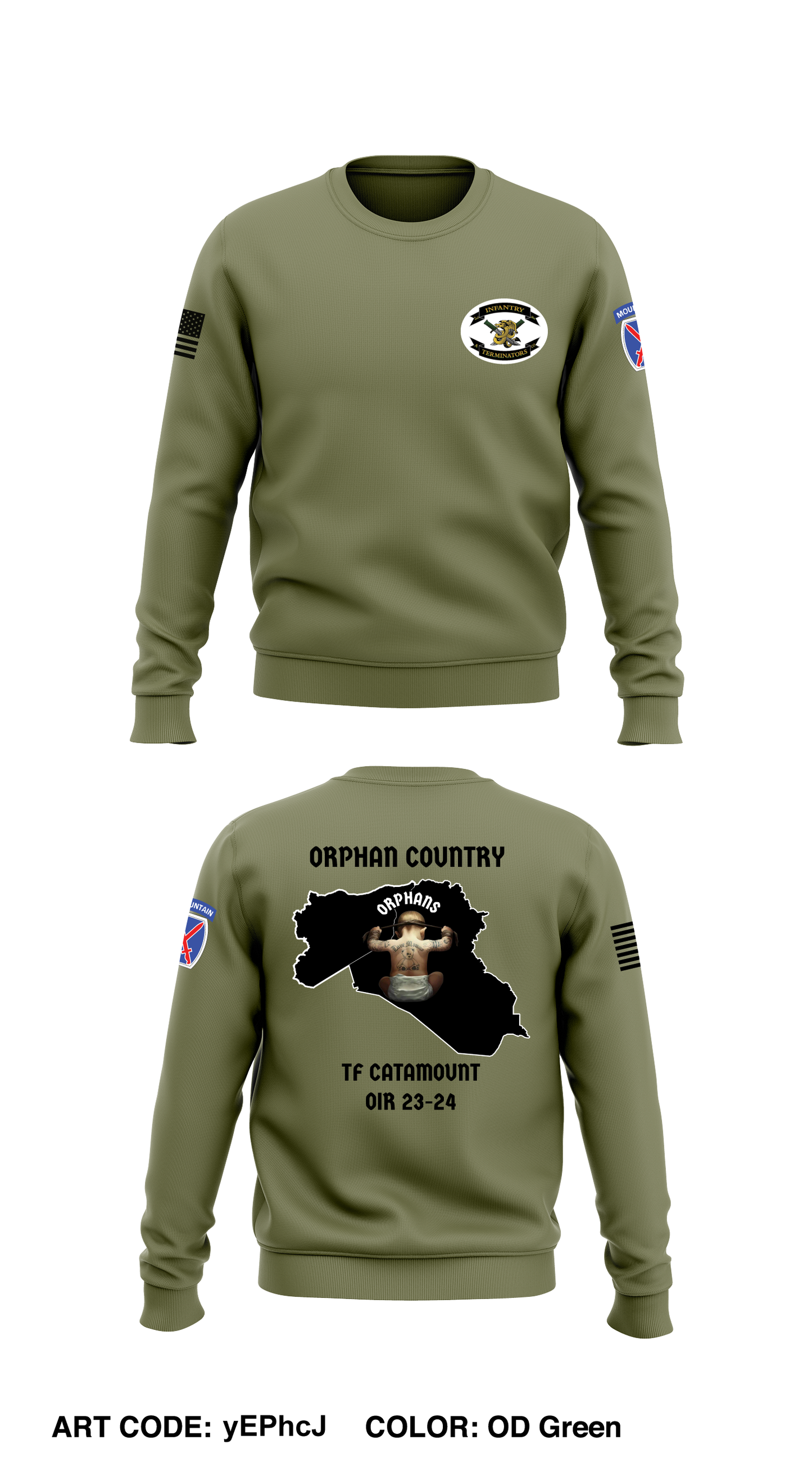 A Co 2-14 3rd Platoon Core Men's Crewneck Performance Sweatshirt - yEPhcJ