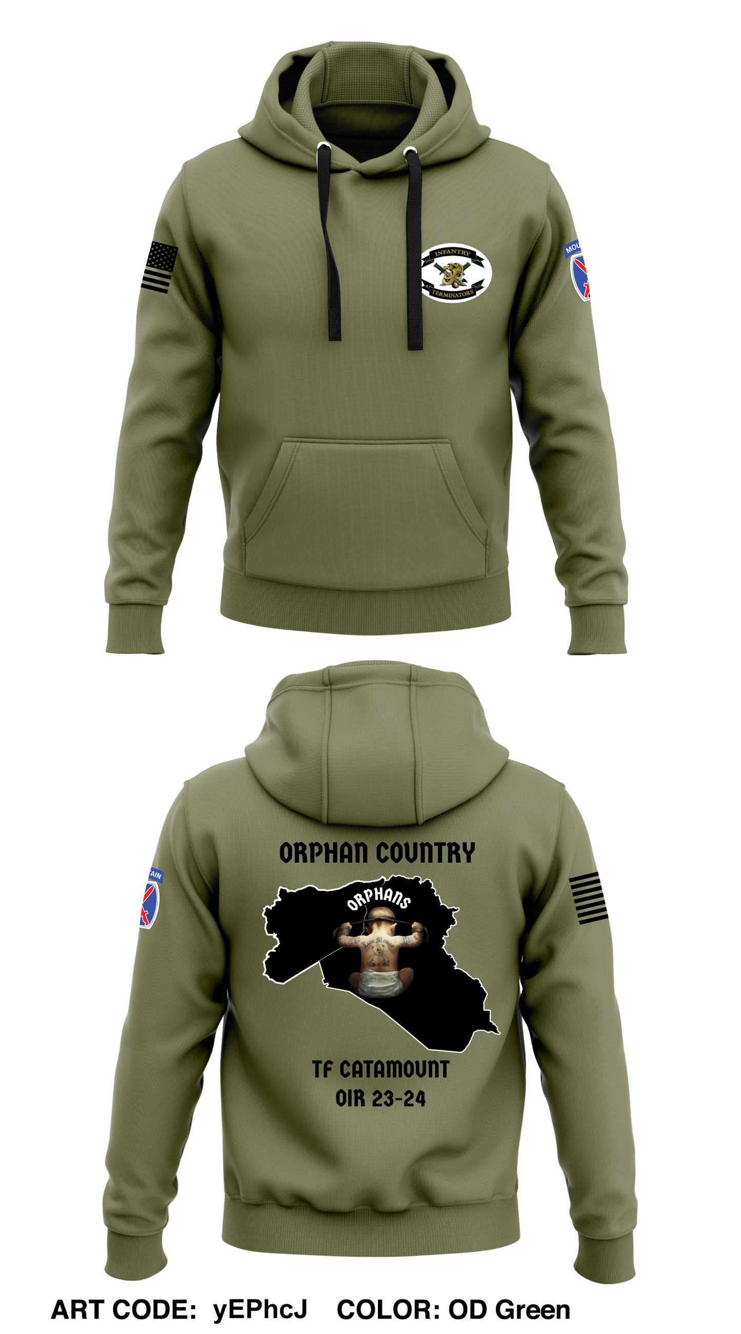 A Co 2-14 3rd Platoon  Core Men's Hooded Performance Sweatshirt - yEPhcJ