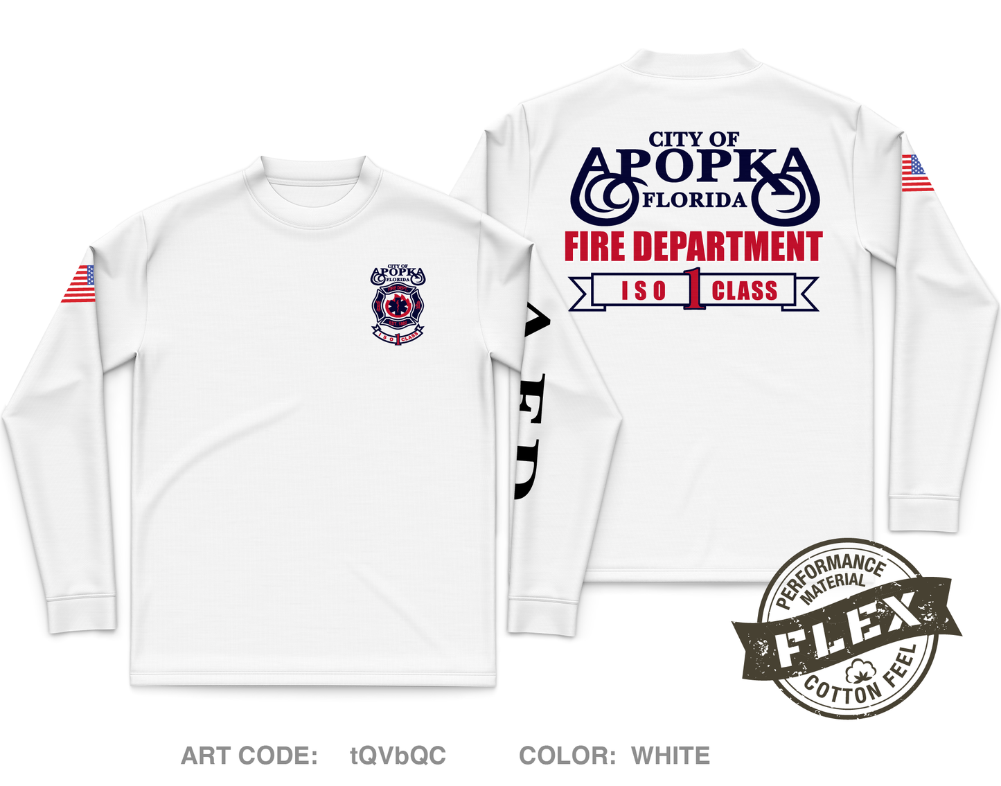 Apopka Fire Department Core Men's LS Flex Performance Tee - tQVbQC