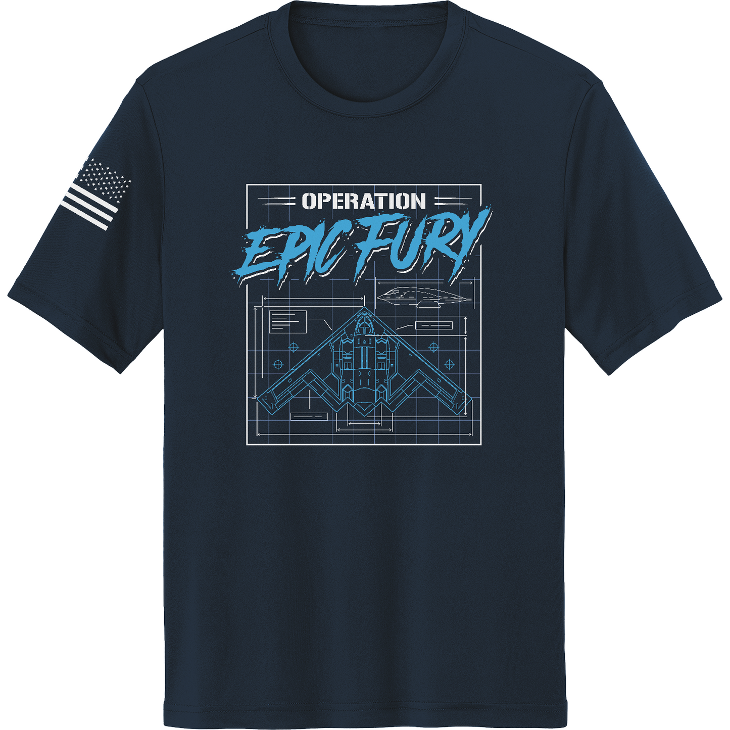 CUSTOM Operation Epic Fury Hi-Tech SS Performance Tee - Blueprint