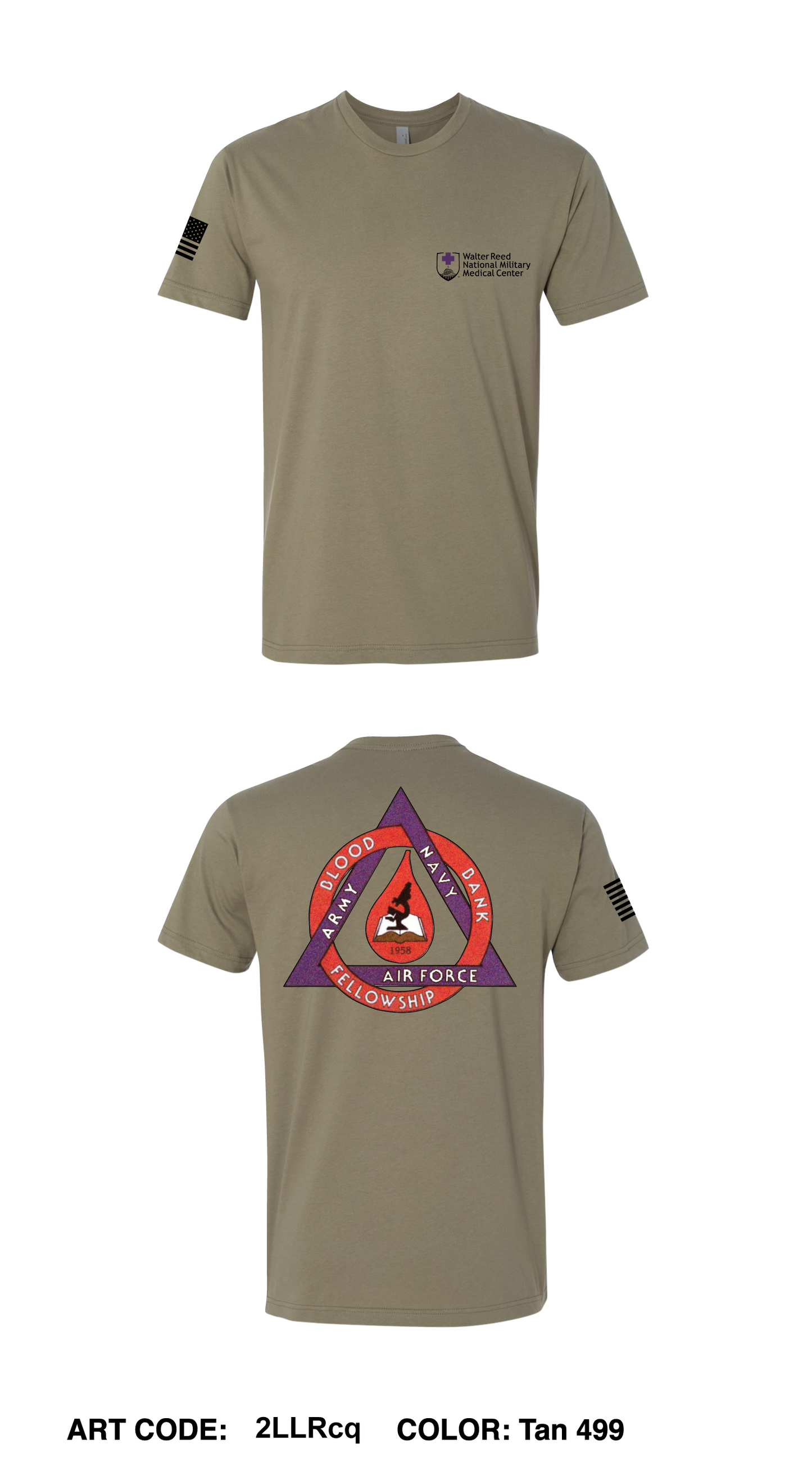 Armed Services Blood Bank Fellowship (2022-2023) Comfort Unisex Cotton SS Tee - 2LLRcq