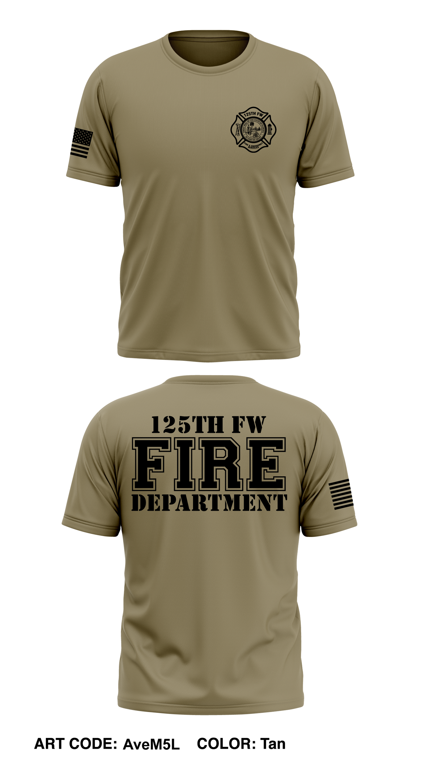 125th Fire & Emergency Services Store 1 Core Men's SS Performance Tee - AveM5L