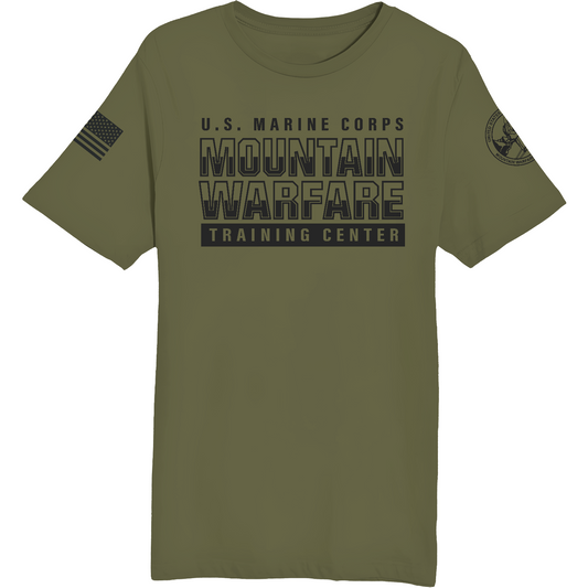 Marine Corps Mountain Warfare Training Center Comfort Unisex Cotton SS Tee - olbMu1