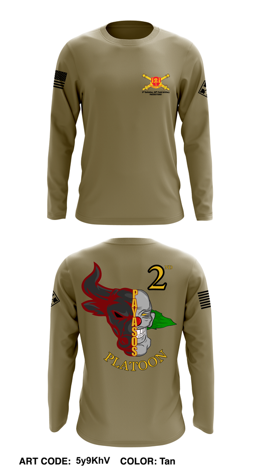 B Btry, 3 BN, 29 FAR, 3ABCT Core Men's LS Performance Tee - 5y9KhV