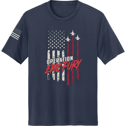 CUSTOM Operation Epic Fury Hi-Tech SS Performance Tee - Flag