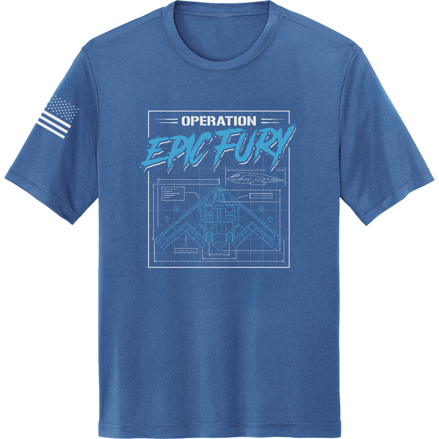 CUSTOM Operation Epic Fury Hi-Tech SS Performance Tee - Blueprint