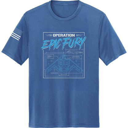 CUSTOM Operation Epic Fury Hi-Tech SS Performance Tee - Blueprint