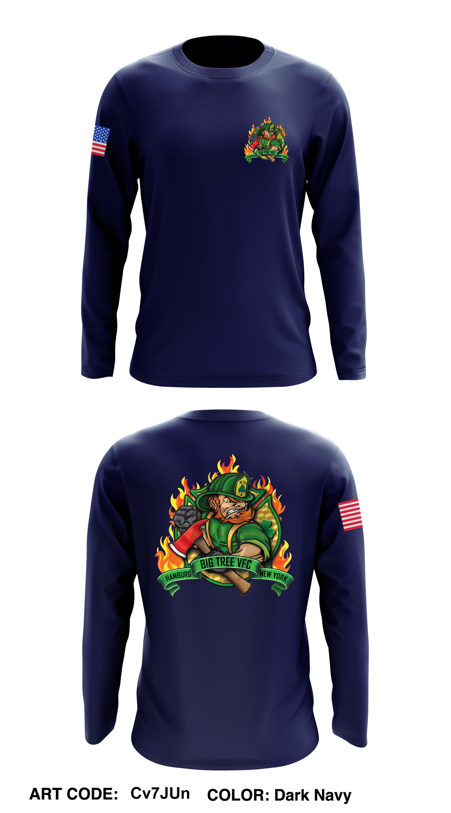 Big Tree Volunteer Fire Company Core Men's LS Performance Tee - Cv7JUn