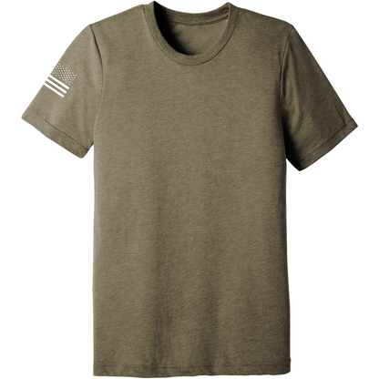 Emblem Basics Comfort Unisex Triblend SS Tee - White Flag