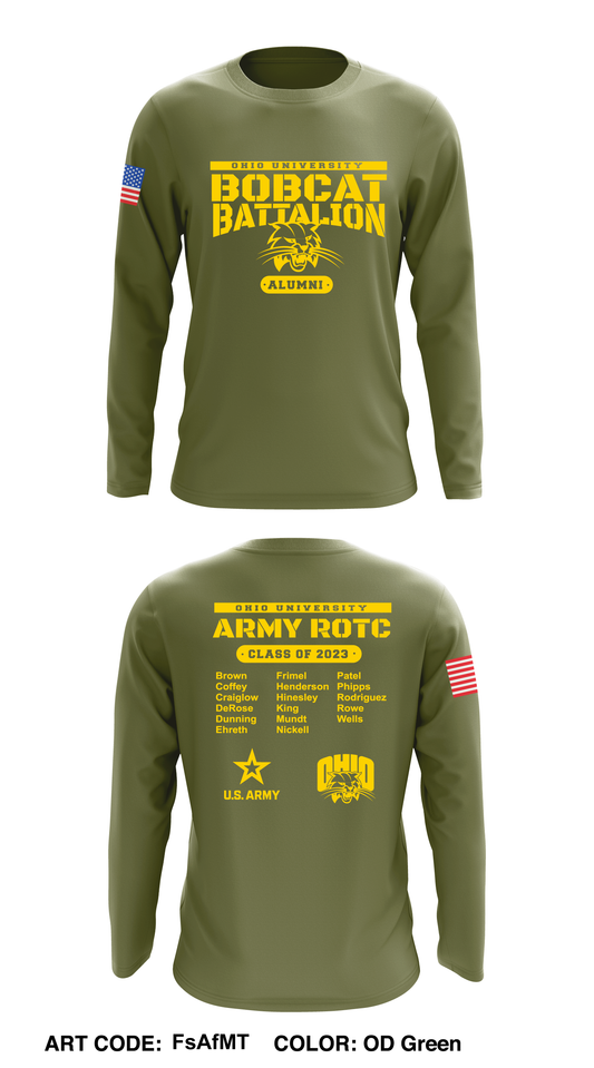 Bobcat Battalion Core Men's LS Performance Tee - FsAfMT