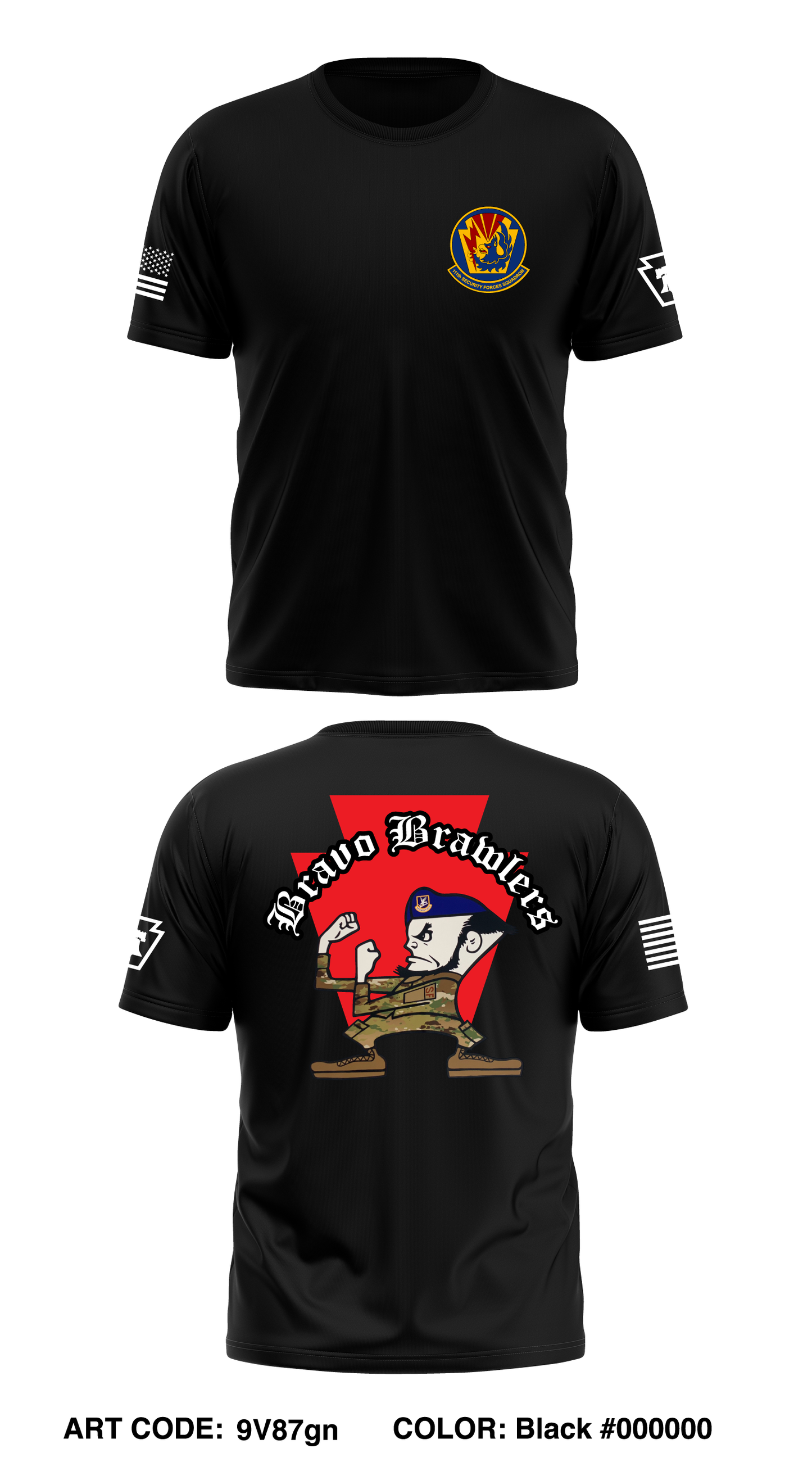 Bravo Flight, 111th Security Forces Squadron Core Men's SS Performance Tee - 9V87gn