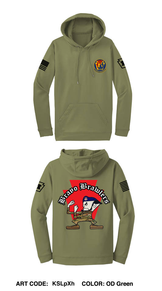 Bravo Flight, 111th Security Forces Squadron Core Men's Hooded Performance Sweatshirt - KSLpXh