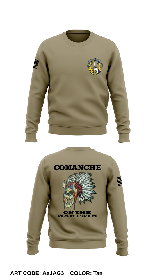 C-TRP, 1-7 CAV Core Men's Crewneck Performance Sweatshirt - AxJAG3