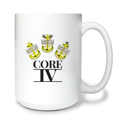 Core 4  15 oz White Ceramic Mug - NwXc4E