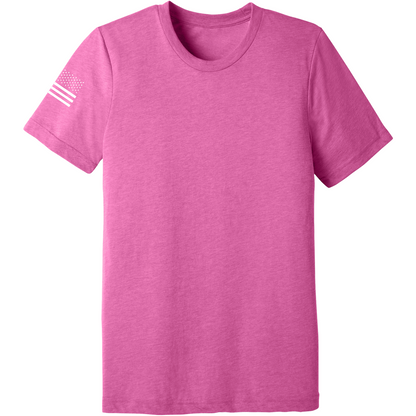 Emblem Basics Comfort Unisex Triblend SS Tee - White Flag