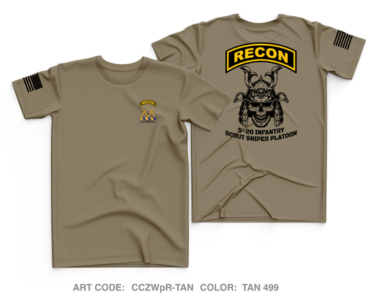 5-20 INFANTRY SCOUT/SNIPER PLATOON Store 1 Core Men's SS Performance Tee - CCZWpR_TAN