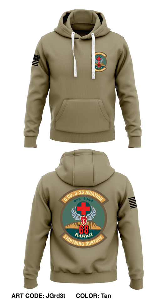 C Co, 3-25 AVN REGT, 25th CAB Store 1  Core Men's Hooded Performance Sweatshirt - JGrd3t