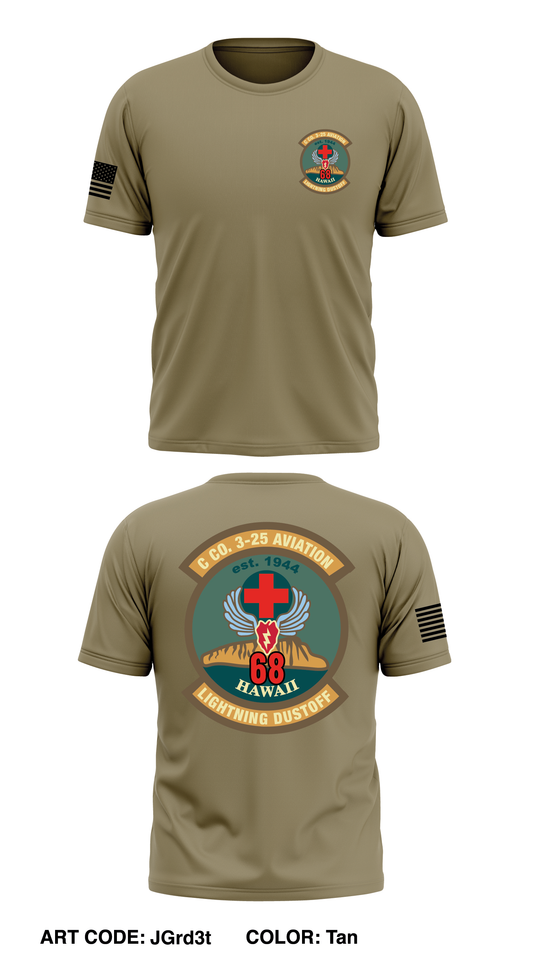C Co, 3-25 AVN REGT, 25th CAB Store 1 Core Men's SS Performance Tee - JGrd3t