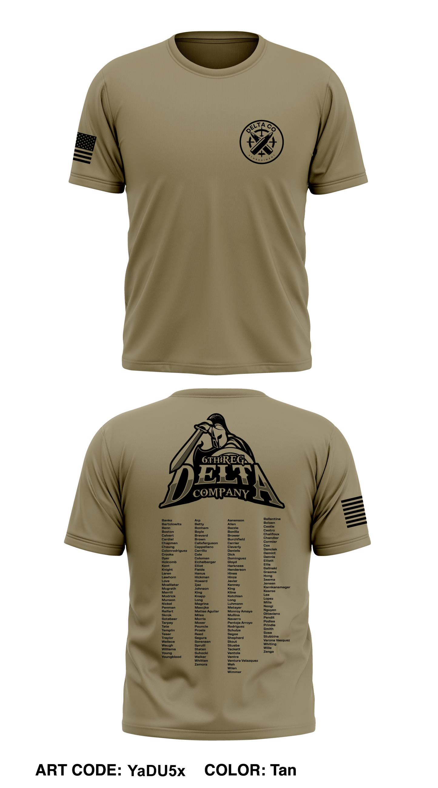 CST 23, 6th Reg, D Co Core Men's SS Performance Tee