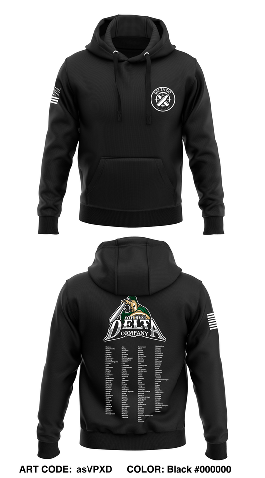 CST 23, 6th Reg, D Co Core Men's Hooded Performance Sweatshirt
