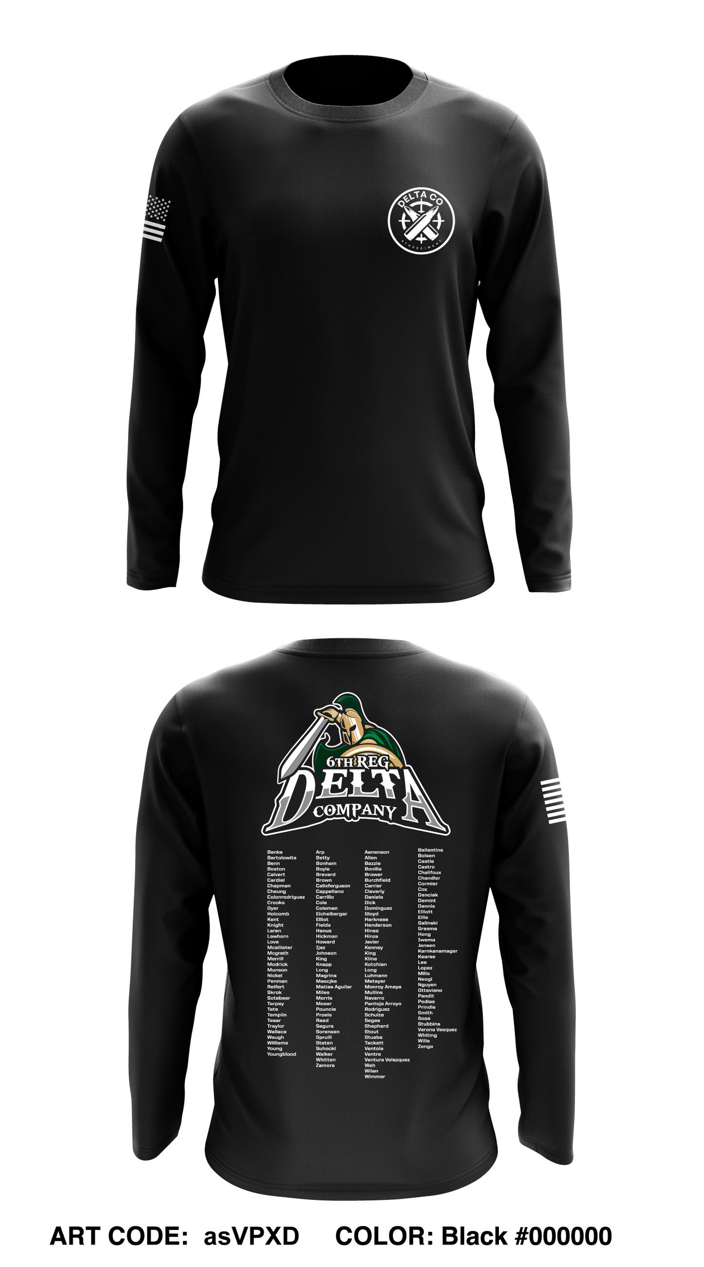 CST 23, 6th Reg, D Co Core Men's LS Performance Tee