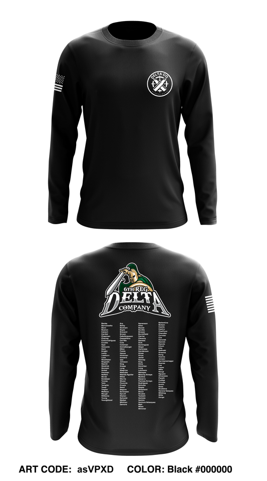CST 23, 6th Reg, D Co Core Men's LS Performance Tee