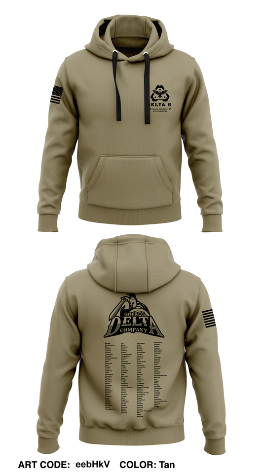 CST 23, 6th Reg, D Co Core Men's Hooded Performance Sweatshirt