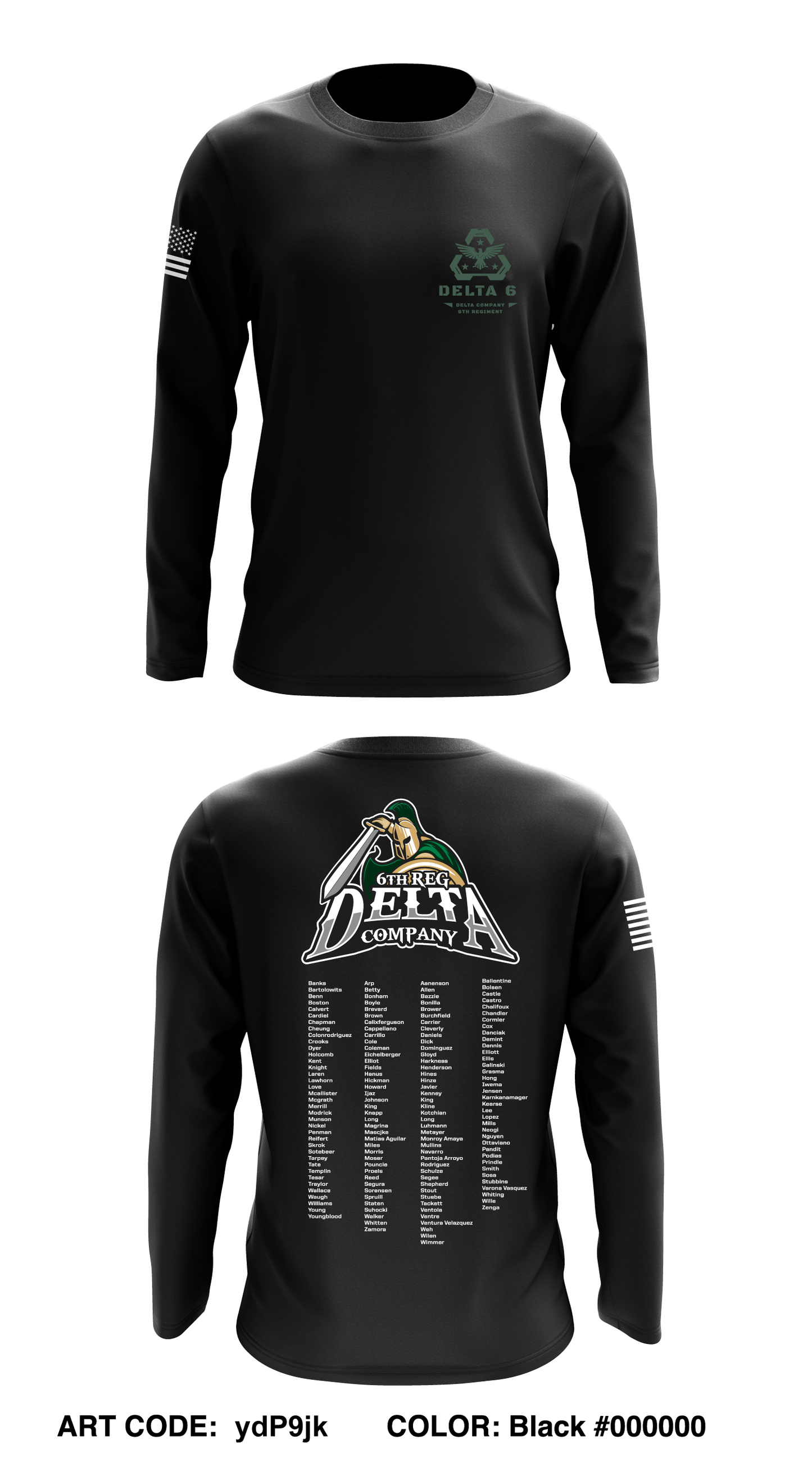 CST 23, 6th Reg, D Co Core Men's LS Performance Tee