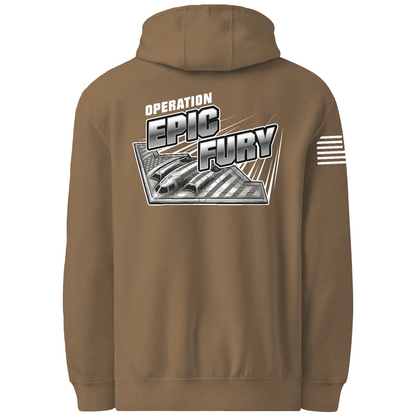 CUSTOM Operation Epic Fury Comfort Unisex Hooded Sweatshirt - Supersonic