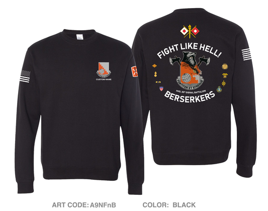 CUSTOM HHD, 30th Signal Battalion, 516th Theater Signal Brigade Comfort Unisex Crewneck Sweatshirt - A9NFnB