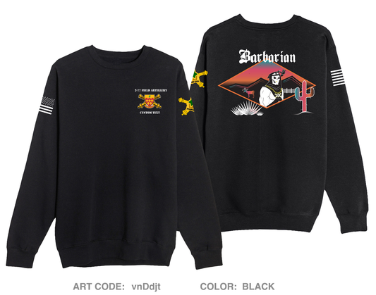 CUSTOM Barbarian/ 2-77 FA Comfort Unisex Crewneck Sweatshirt - vnDdjt