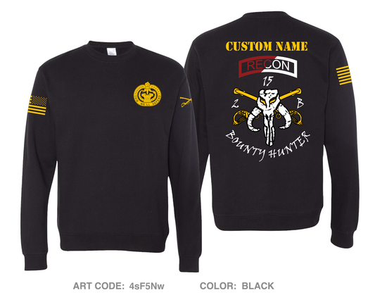 CUSTOM Bounty Hunter Troop, 2-15 CAV, 194th Armor Brigade Comfort Unisex Crewneck Sweatshirt - 4sF5Nw